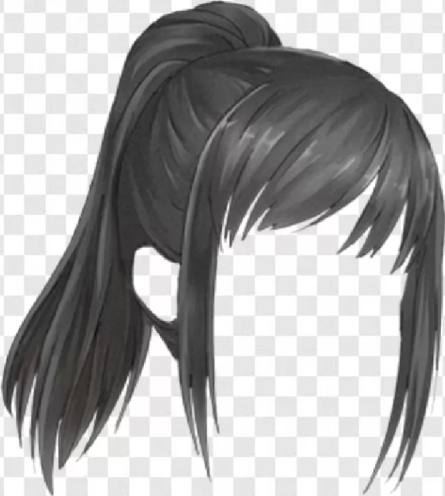 Anime girl with long hair long hair anime girl long hair png  PNGWing