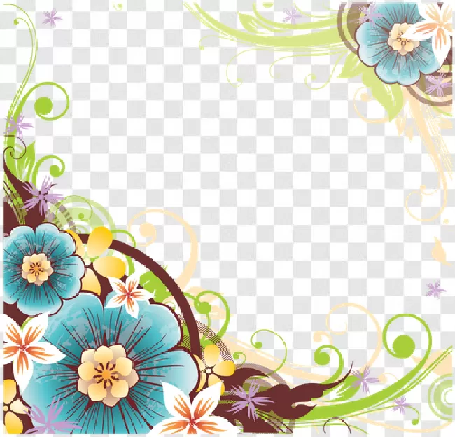 Flower Border Png Image Editing Transparent Background Free Download -  PNGImages