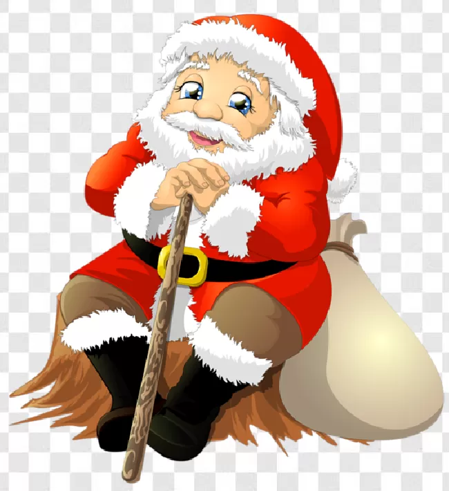 Father Christmas On Sleigh Clipart Transparent Background Free Download -  PNGImages