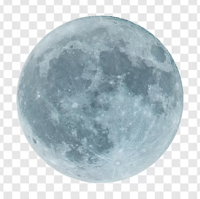 Free: Blue Planet Moon Png Image - Blue Full Moon Png 
